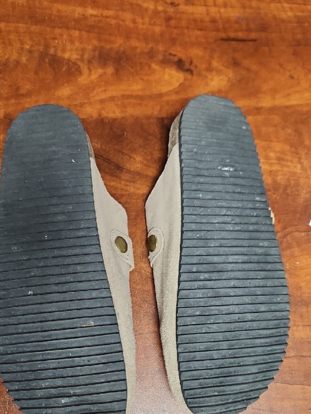 Ina Suede Slip-On Mules with Buckle in Light Gray - Picture 2 of 3